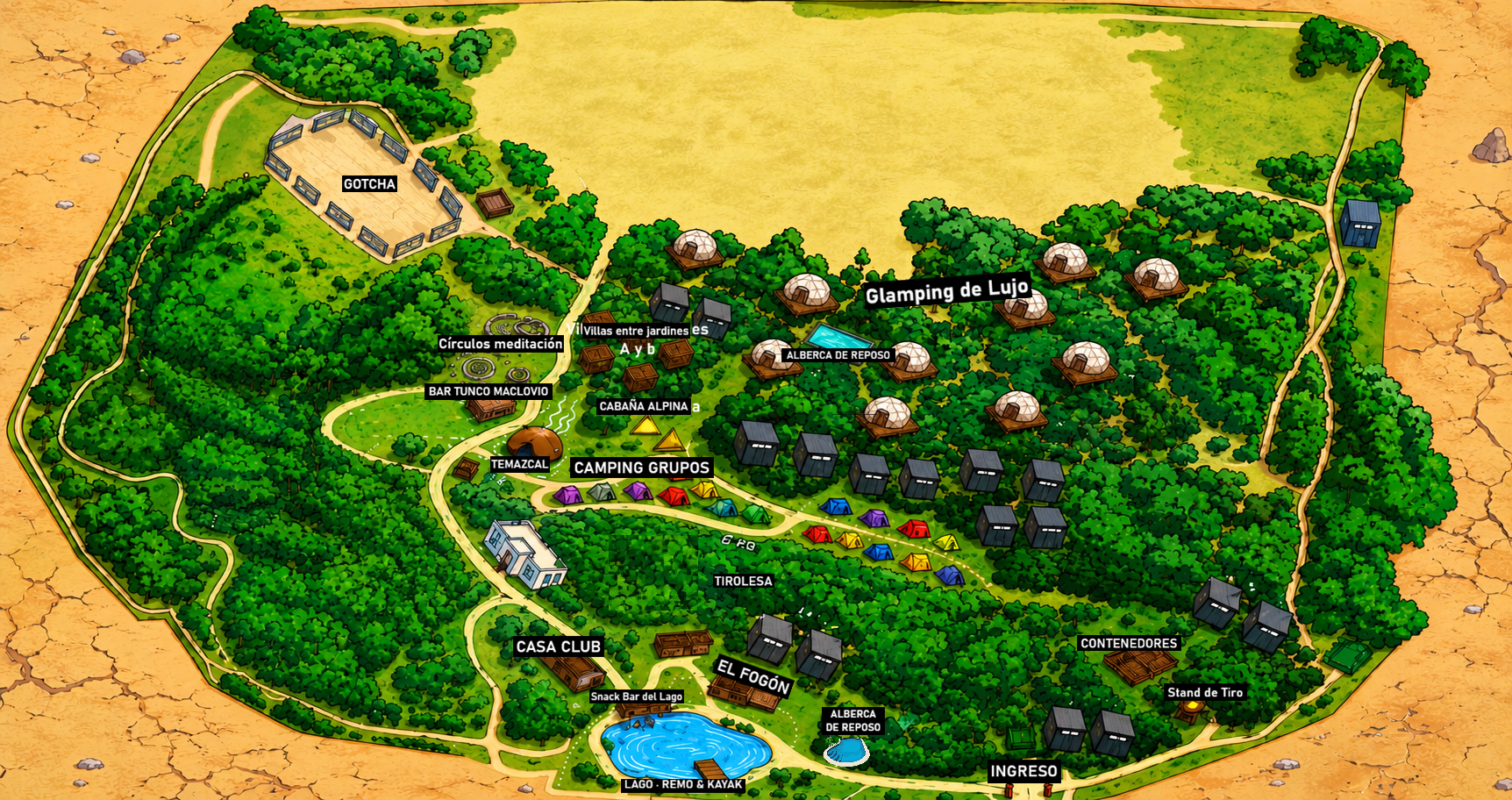 Mapa del resort